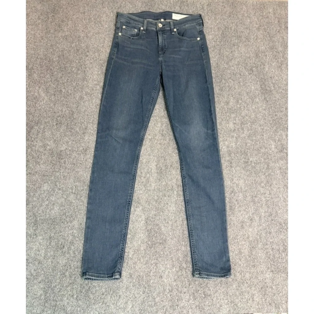 Rag & Bone Cate Mid-Rise Ankle Skinny Jeans Dark Wash Comfort Stretch Size 28
